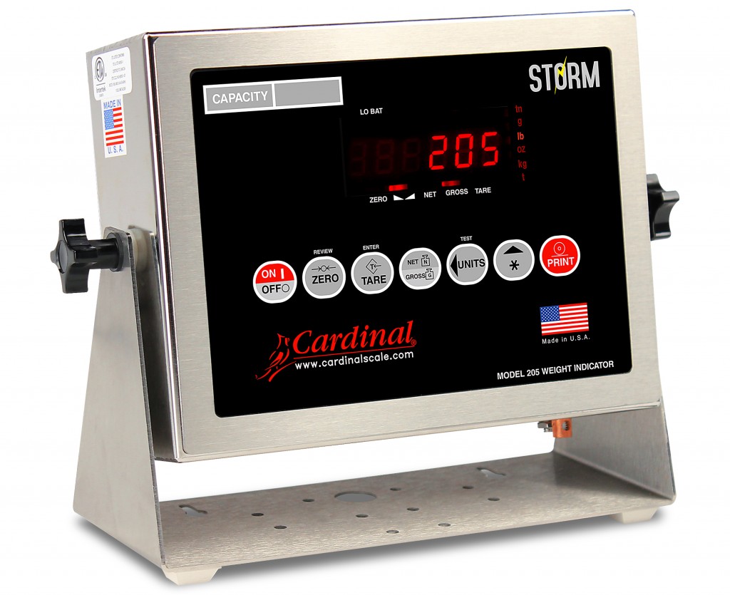 This image displays the Cardinal 205/210 Storm Indicator that is offered by Certified Weighing Systems